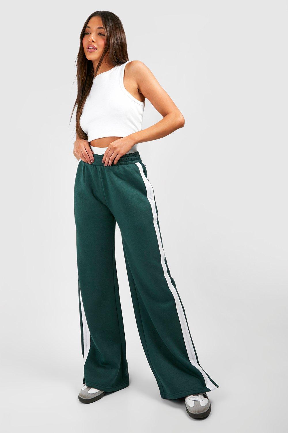 Double Waistband Side Stripe Slouchy Jogger boohoo